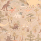 Dinosaur Vibes Wallpaper in Sandy Beige