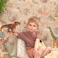 Dinosaur Vibes Wallpaper in Sandy Beige