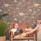 Dinosaur Vibes Wallpaper in Evening Grey