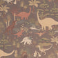 Dinosaur Vibes Wallpaper in Evening Grey