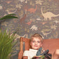 Dinosaur Vibes Wallpaper in Evening Grey