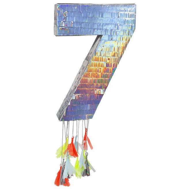 Silver Number Party Pinatas 0 9 By Meri Meri 2