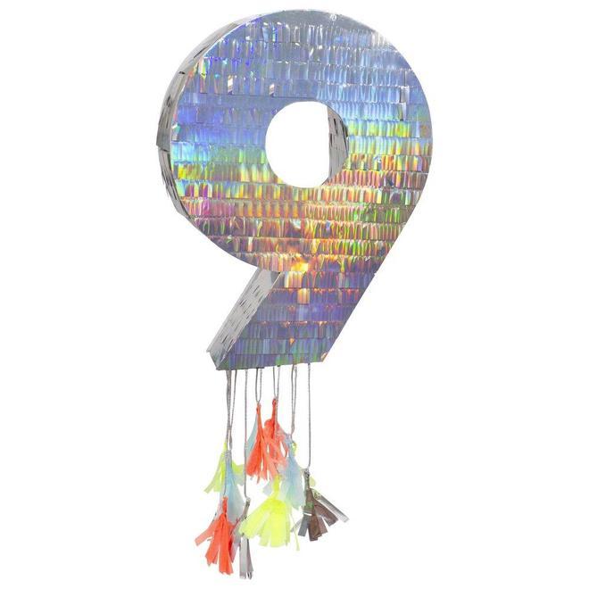 Silver Number Party Pinatas 0 9 By Meri Meri 4