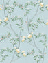 Sample Spring Blossom Chinoiserie Wallpaper in Turquoise