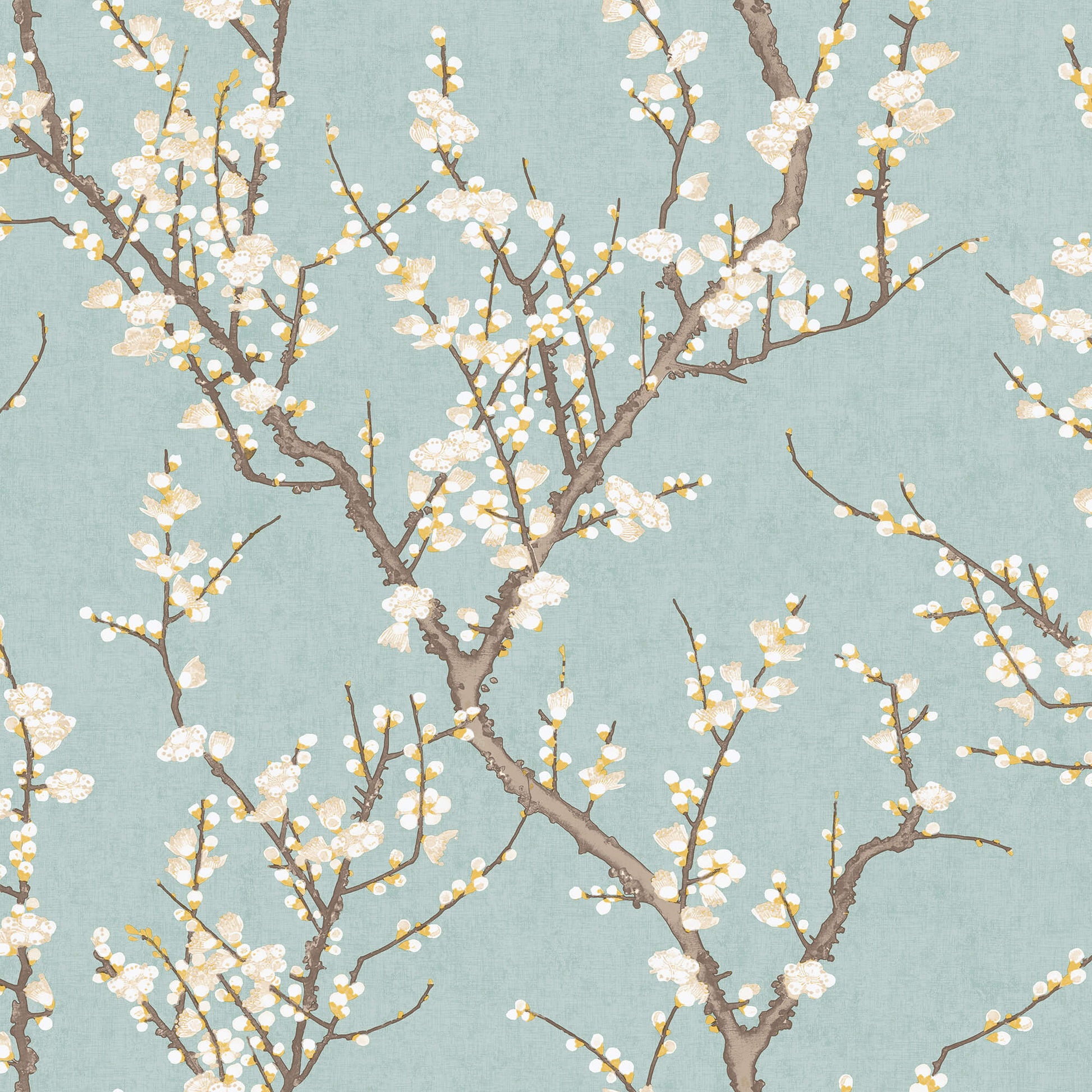 Sample Spring Blossom Sakura Tree Wallpaper in Turquoise