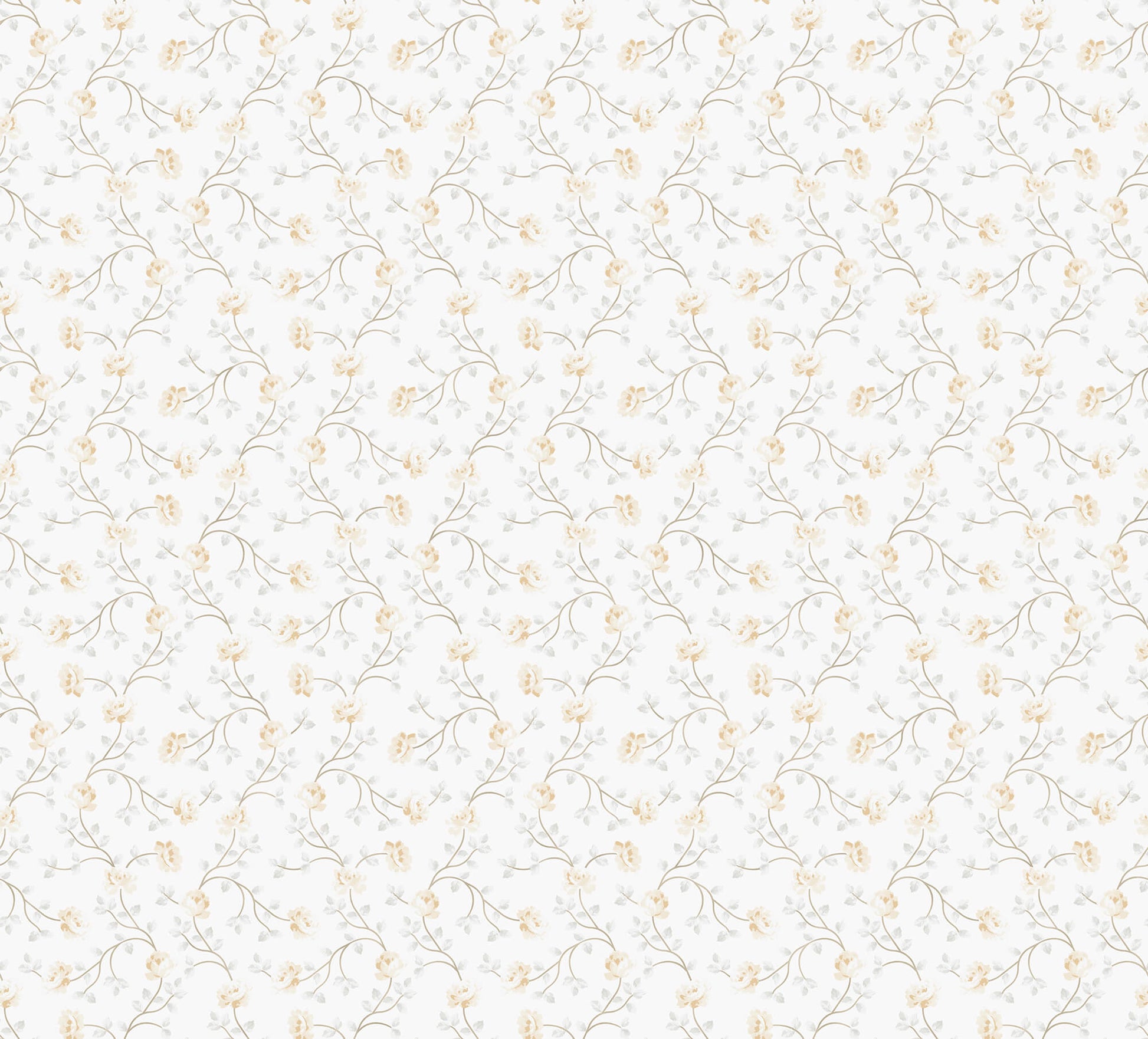 Sample Spring Blossom Petit Flowers Wallpaper in Grey/Beige
