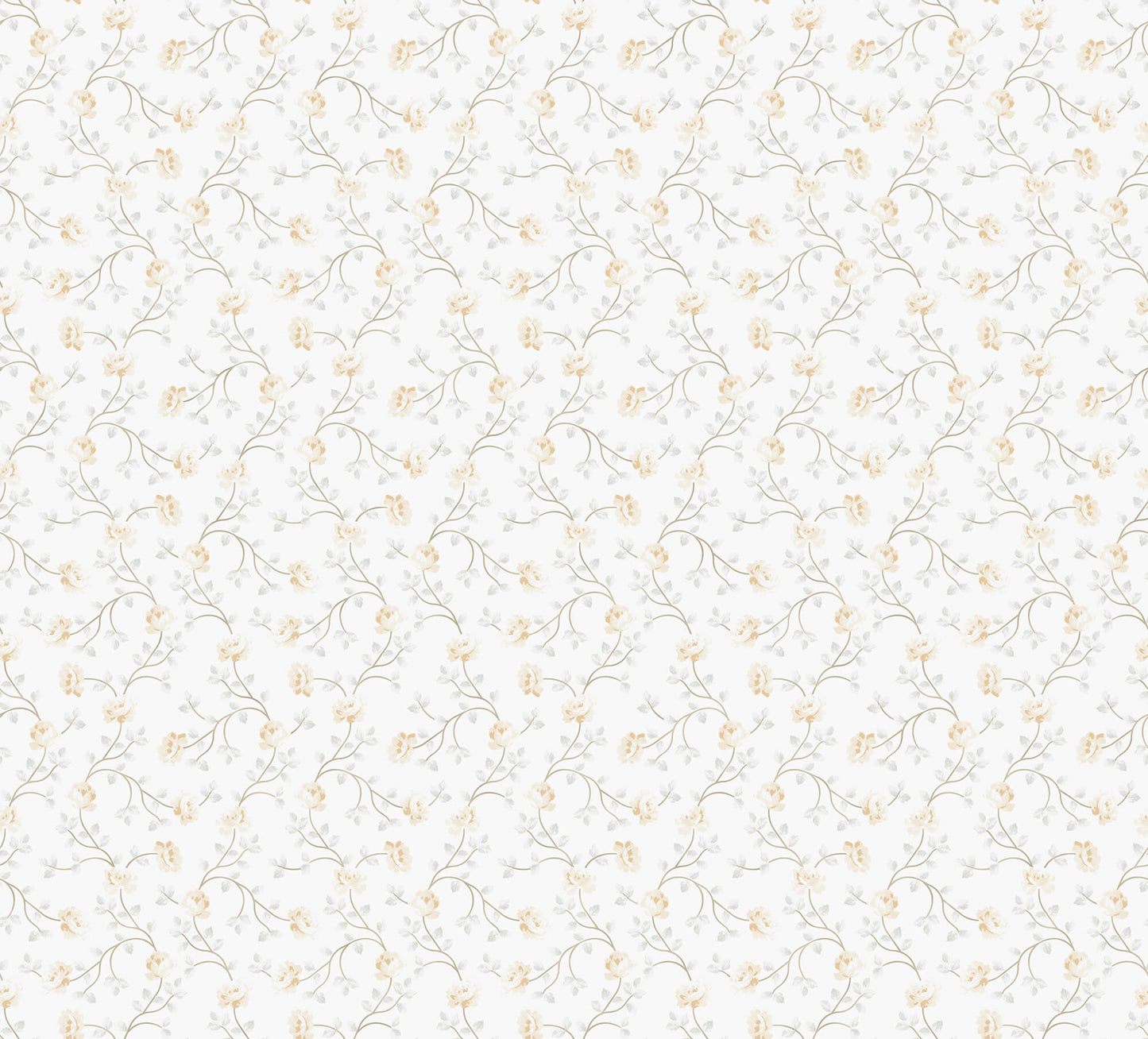 Spring Blossom Petit Flowers Wallpaper in Grey/Beige
