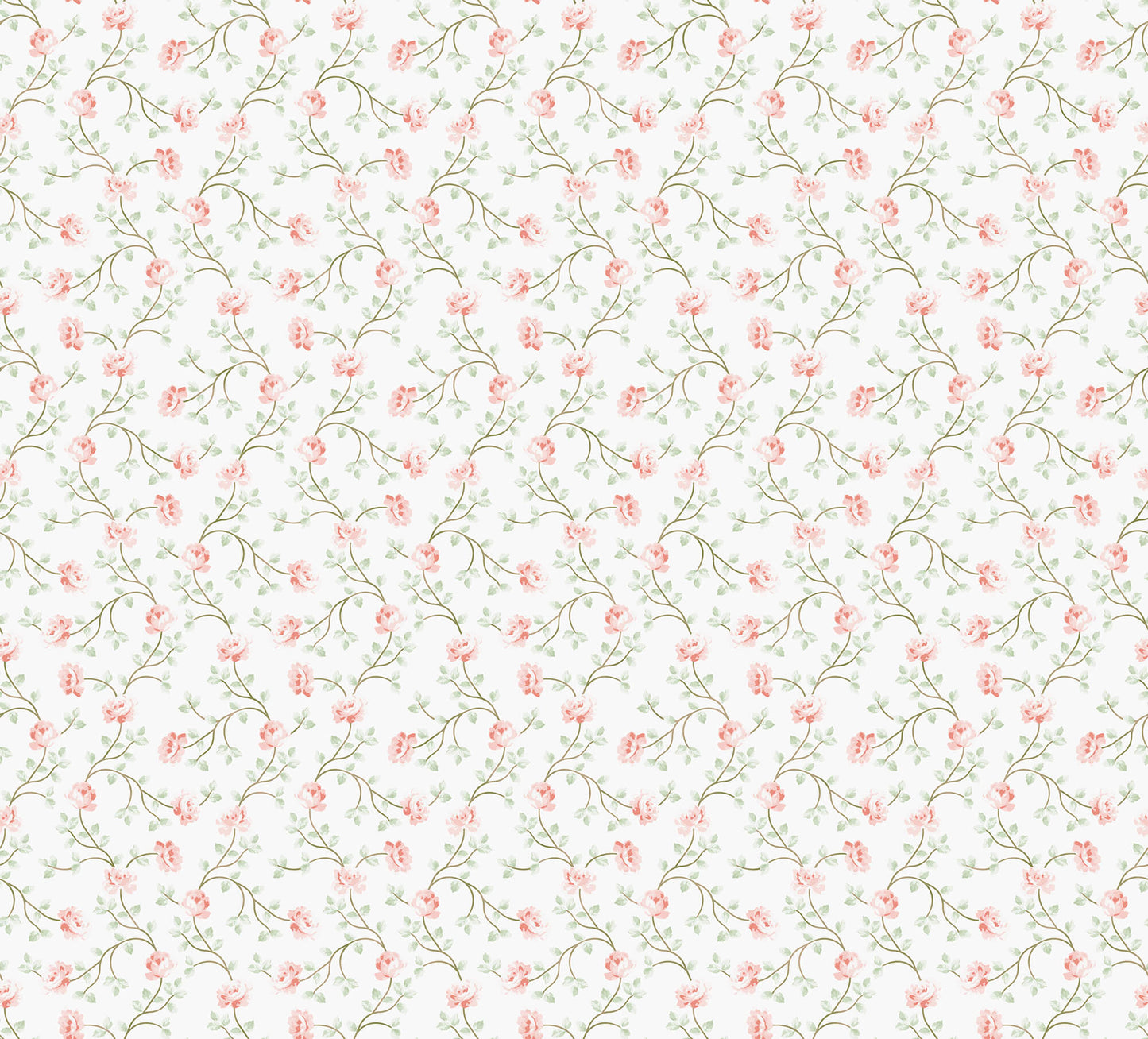Sample Spring Blossom Petit Flowers Wallpaper in Pink