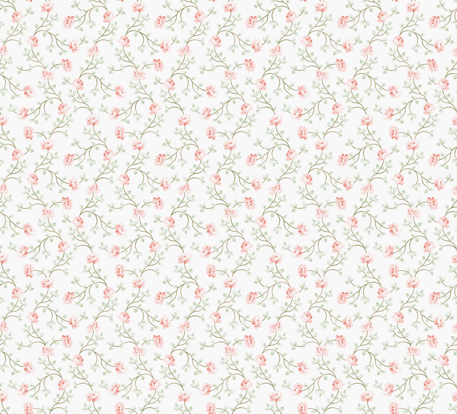 Sample Spring Blossom Petit Flowers Wallpaper in Pink