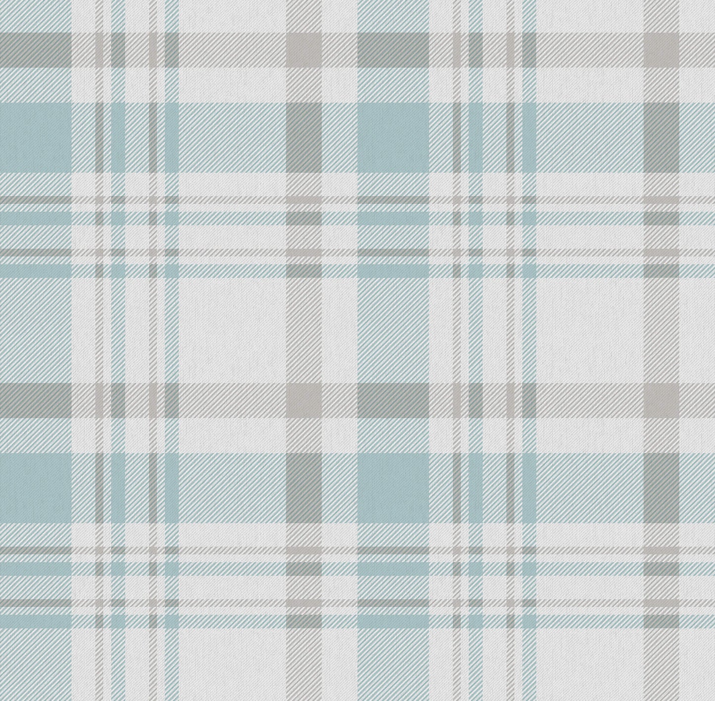 Spring Blossom Plaid Wallpaper in Turquoise