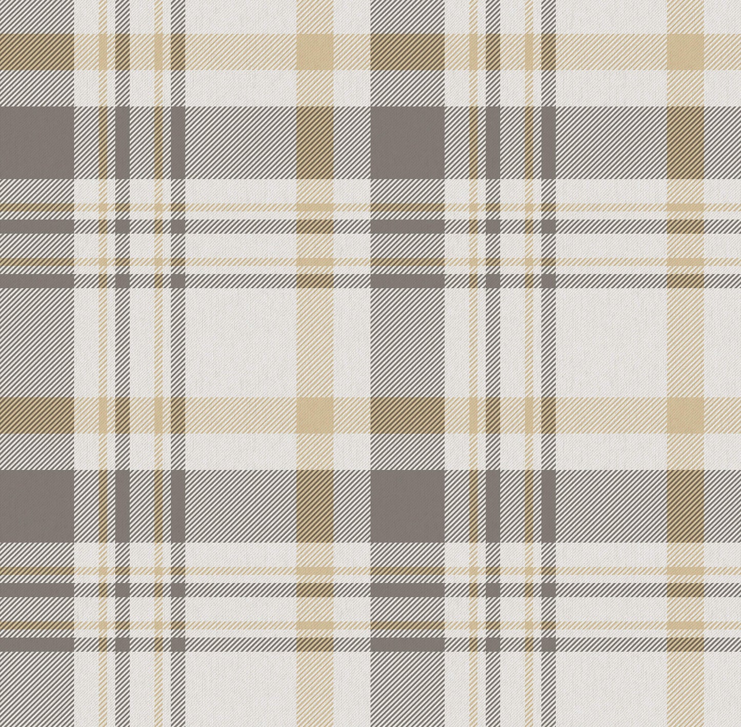 Sample Spring Blossom Plaid Wallpaper in Taupe/Yellow