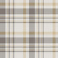 Spring Blossom Plaid Wallpaper in Taupe/Yellow