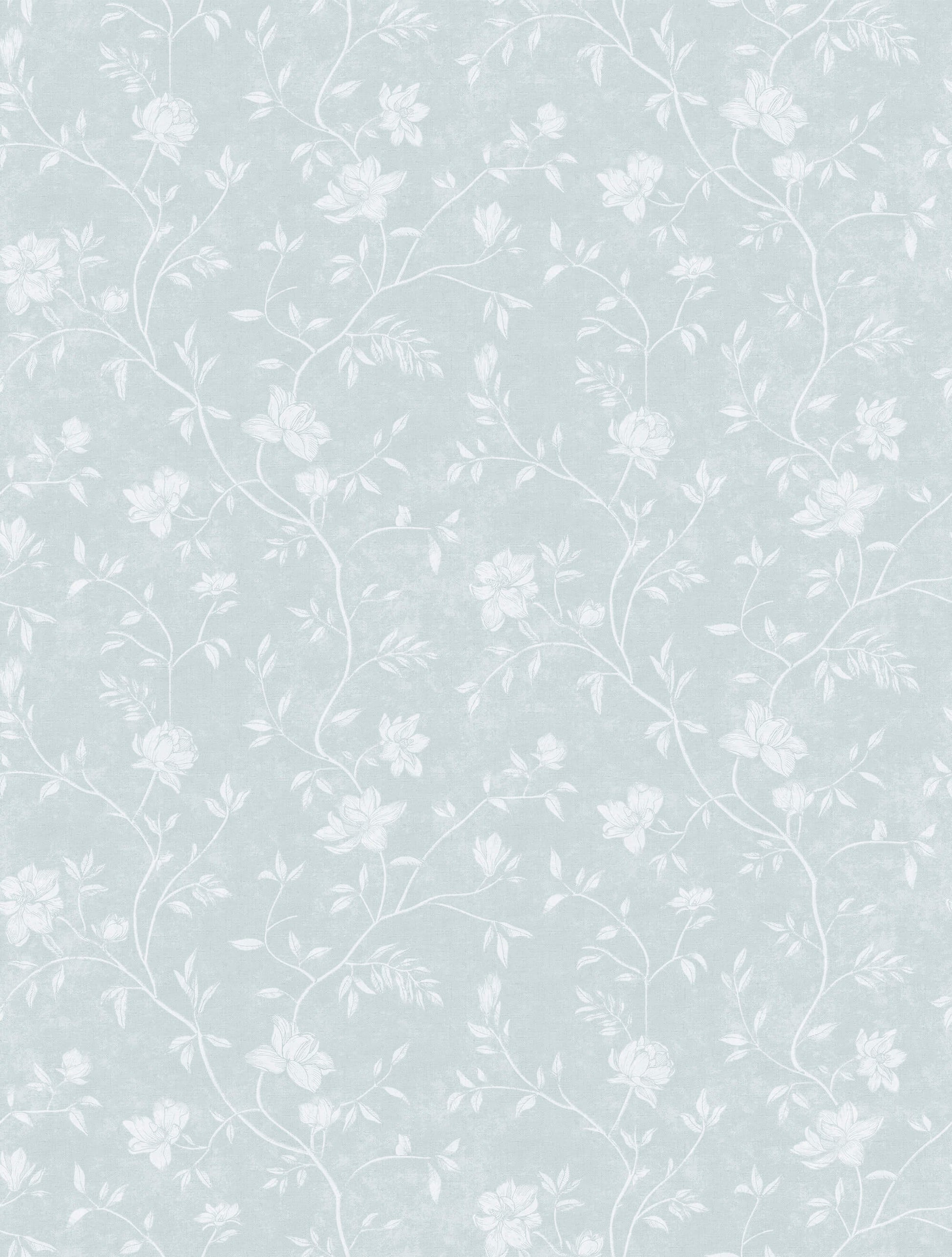 Sample Spring Blossom Magnolia Wallpaper in Turquoise