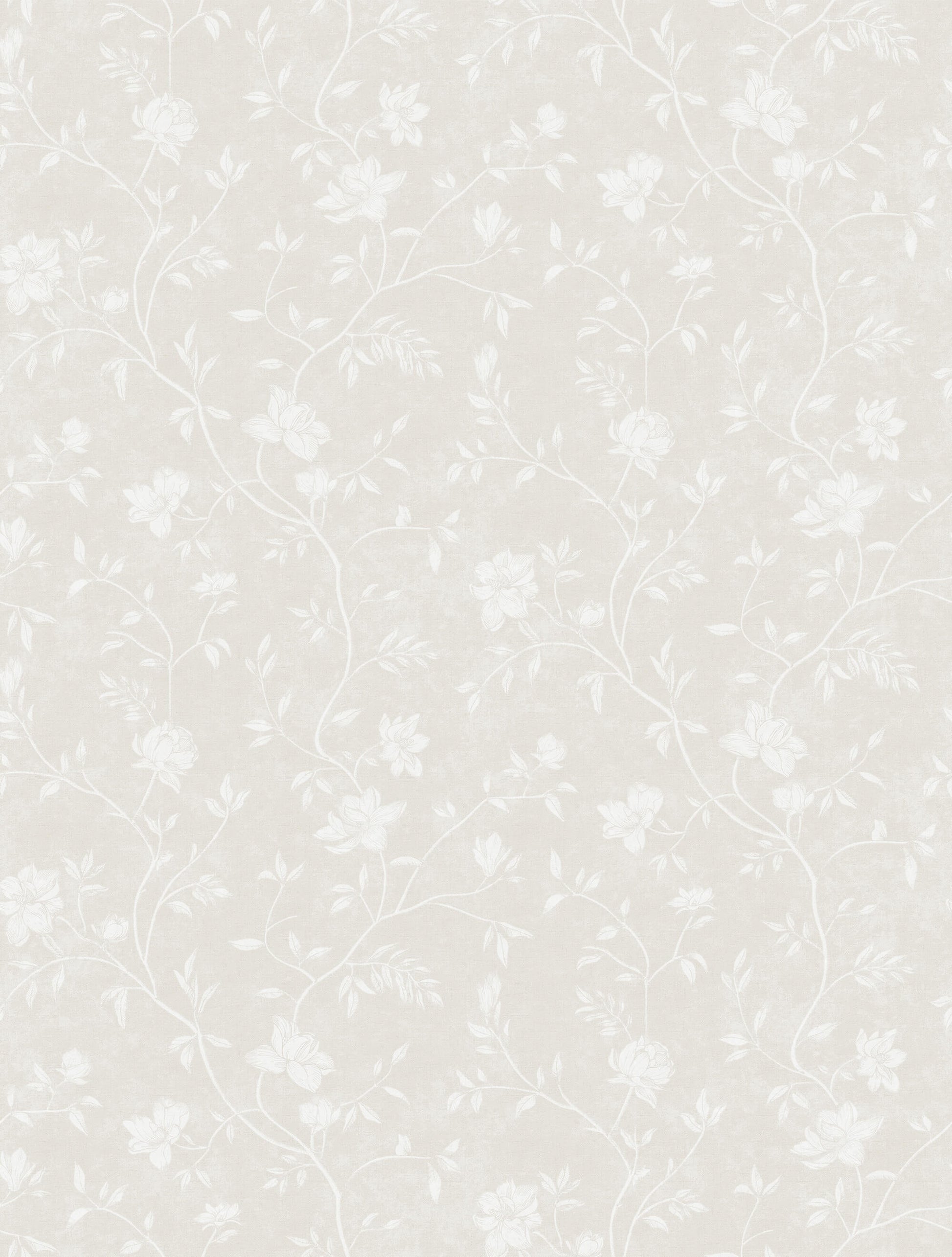 Sample Spring Blossom Magnolia Wallpaper in Beige