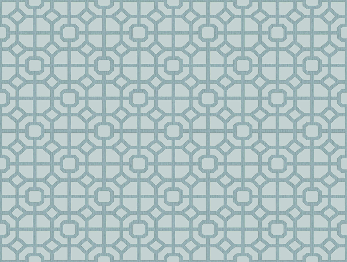 Sample Spring Blossom Lattice Wallpaper in Blue