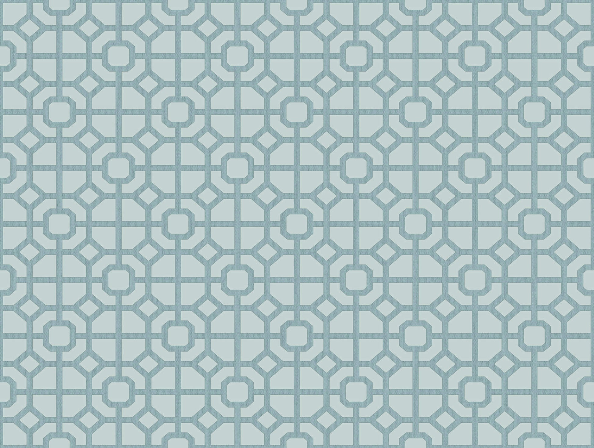 Sample Spring Blossom Lattice Wallpaper in Blue