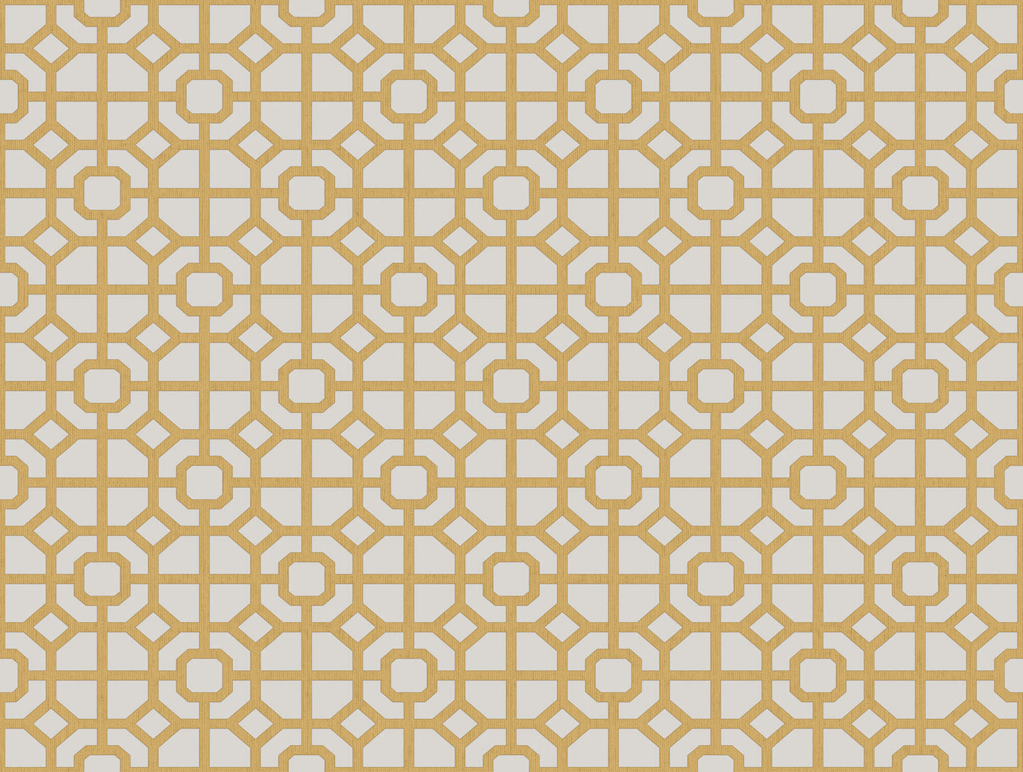 Sample Spring Blossom Lattice Wallpaper in Yellow