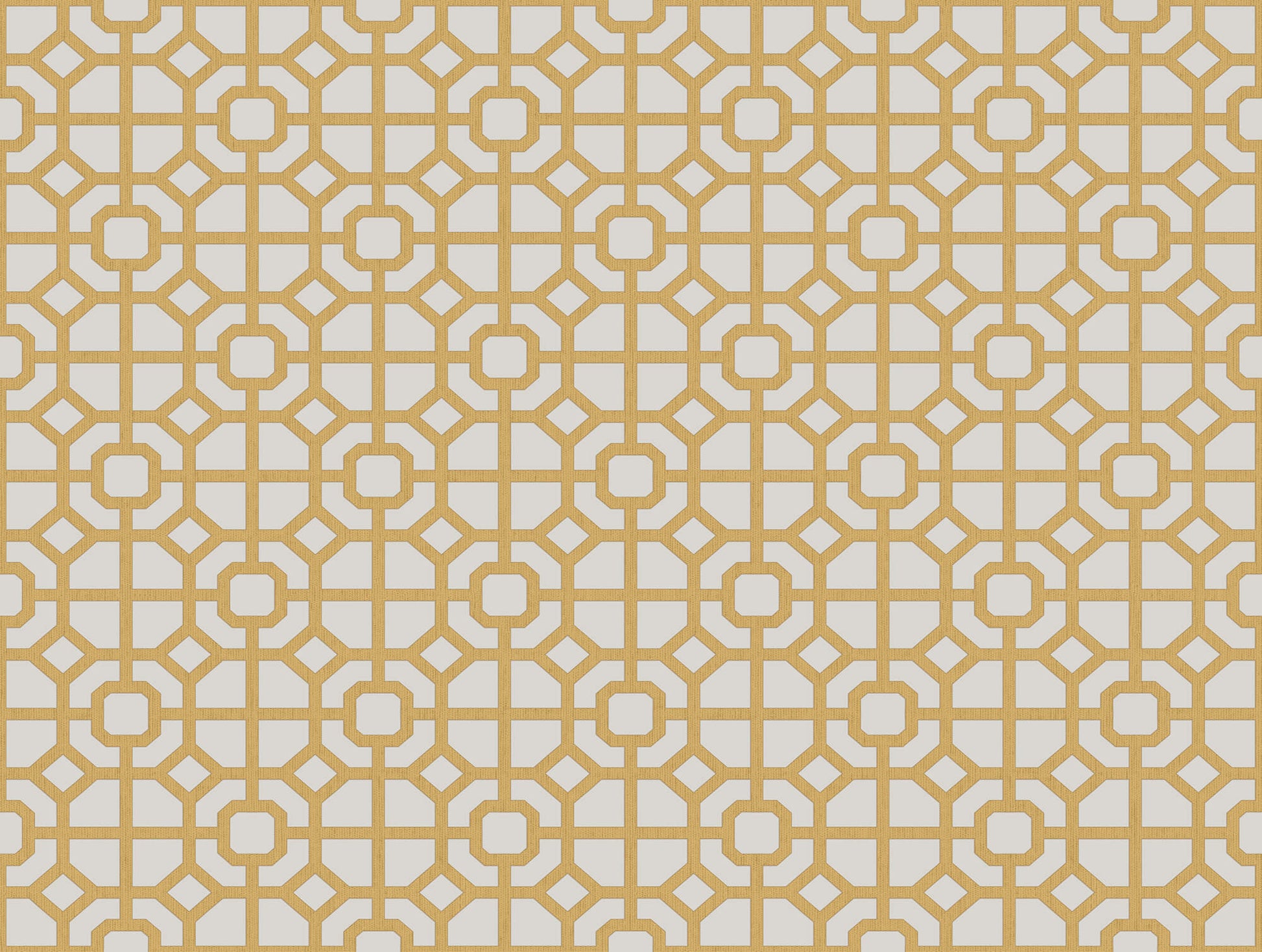Sample Spring Blossom Lattice Wallpaper in Yellow