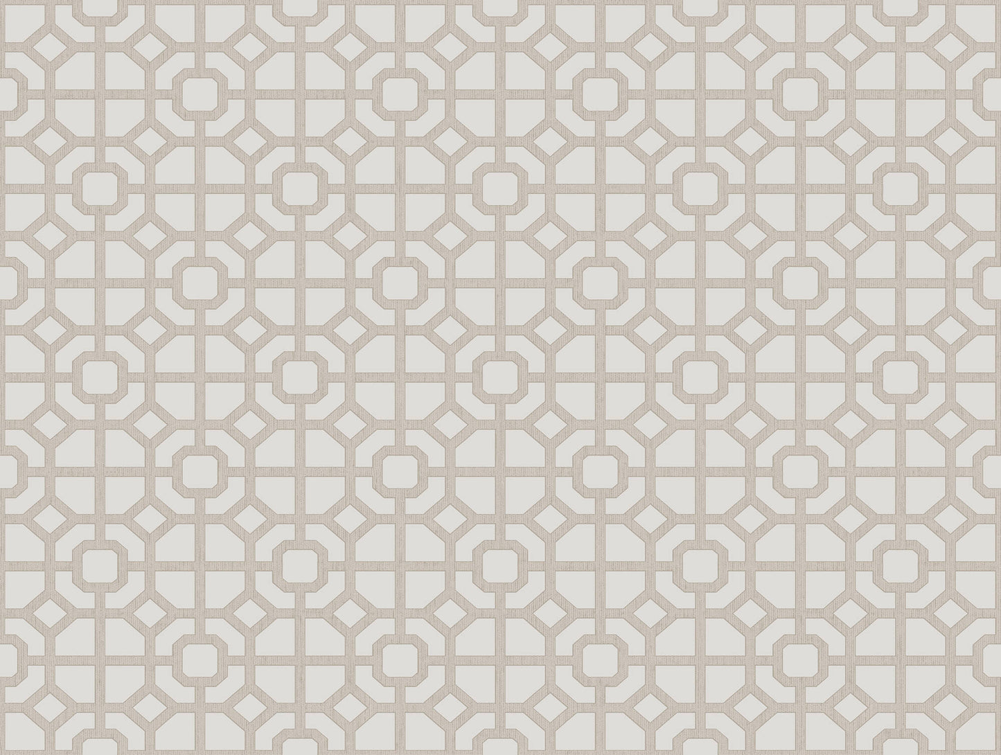 Sample Spring Blossom Lattice Wallpaper in Beige