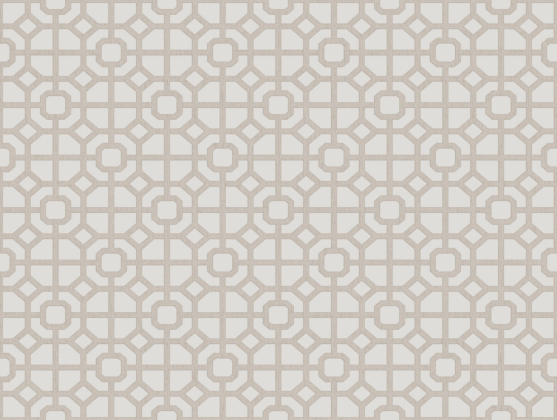 Sample Spring Blossom Lattice Wallpaper in Beige
