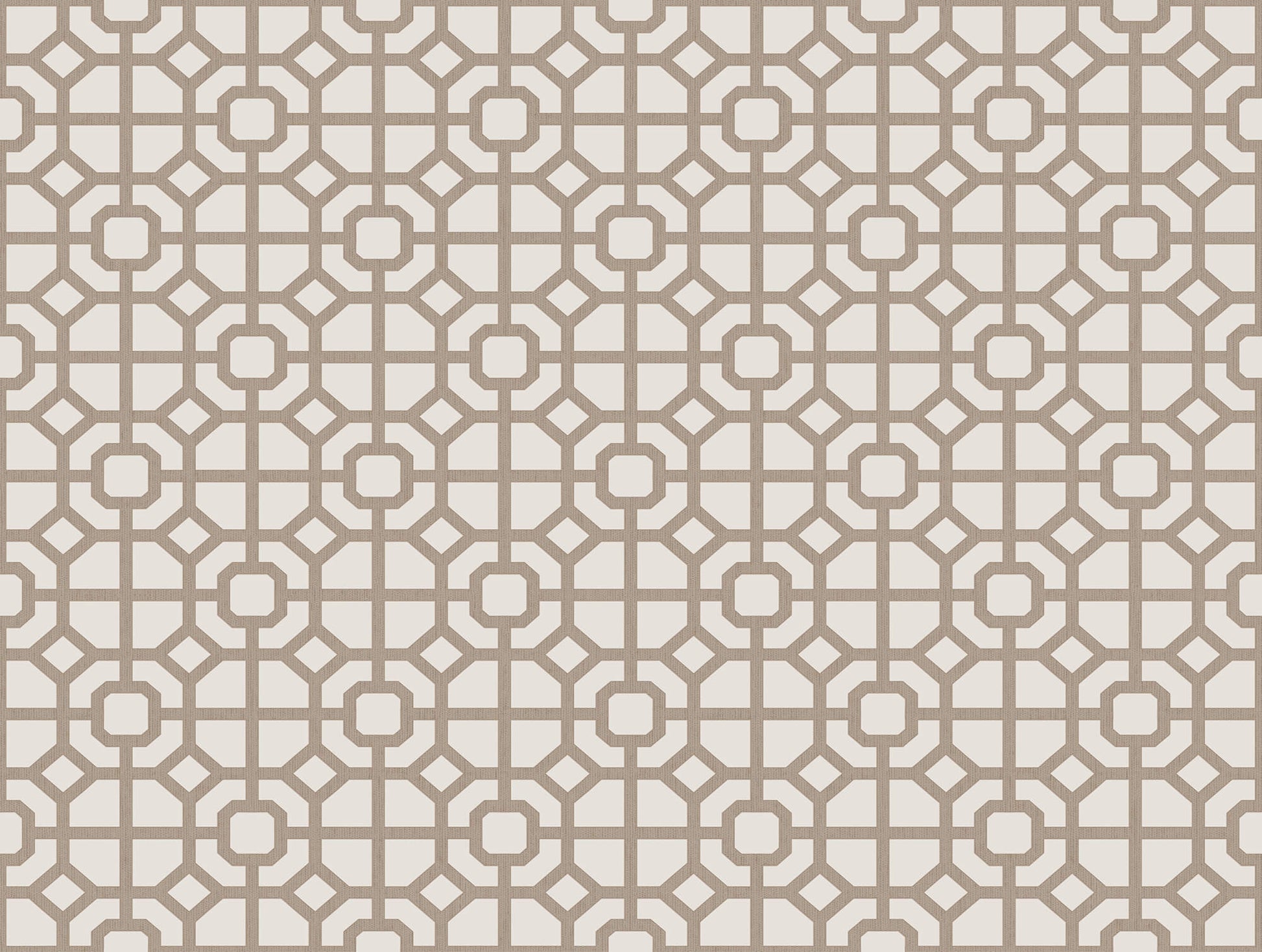Sample Spring Blossom Lattice Wallpaper in Taupe