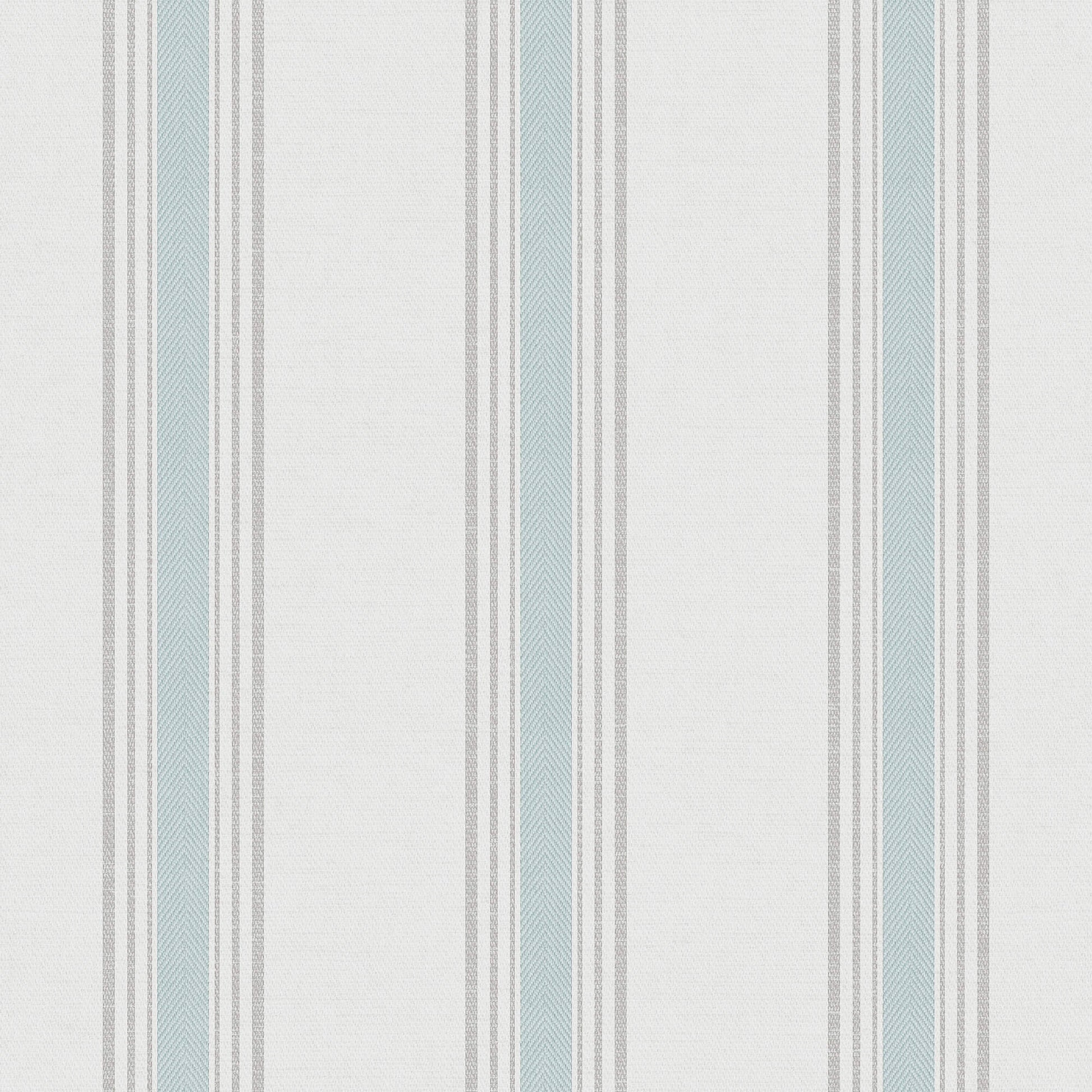 Spring Blossom Stripes Wallpaper in Turquoise