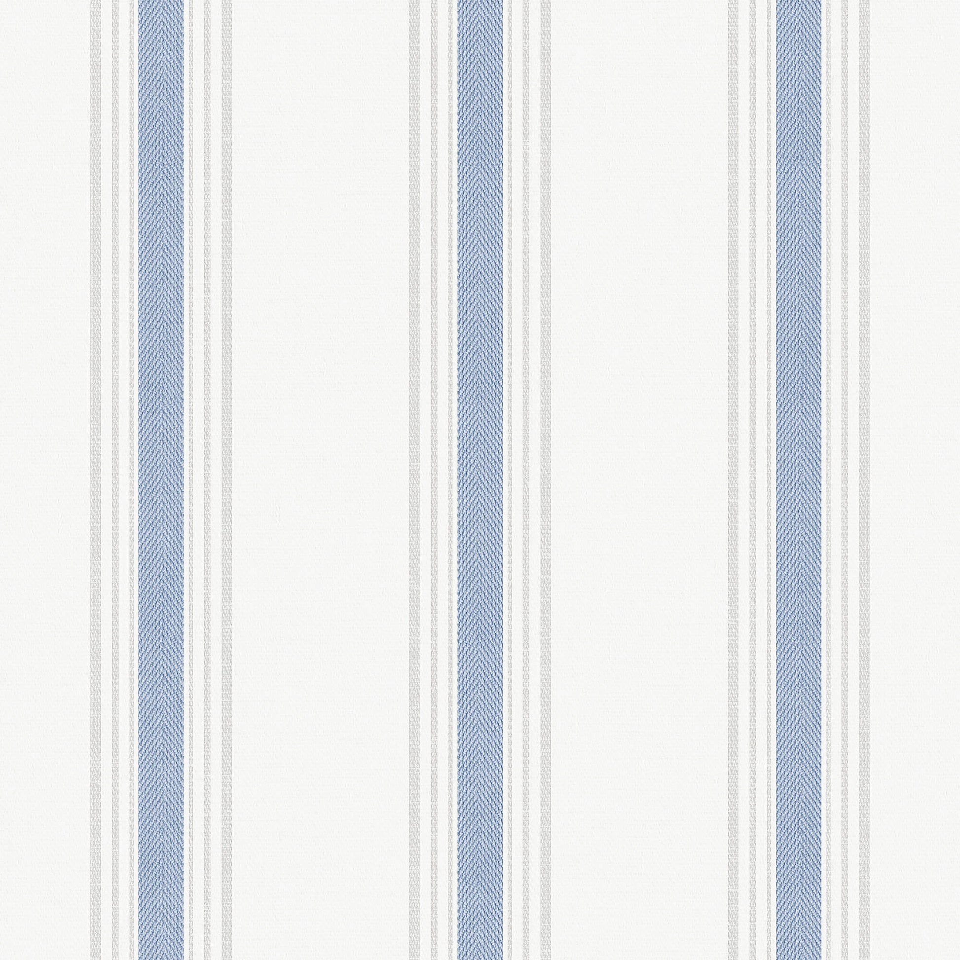 Sample Spring Blossom Stripes Wallpaper in Blue
