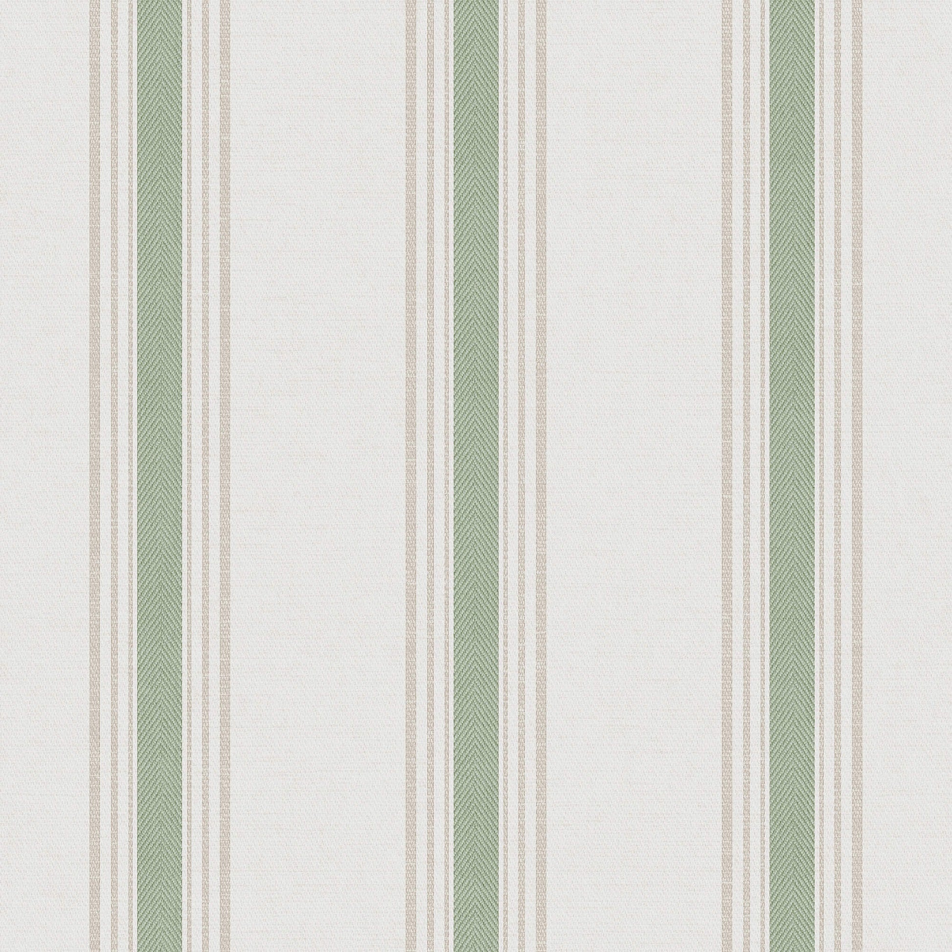 Spring Blossom Stripes Wallpaper in Green