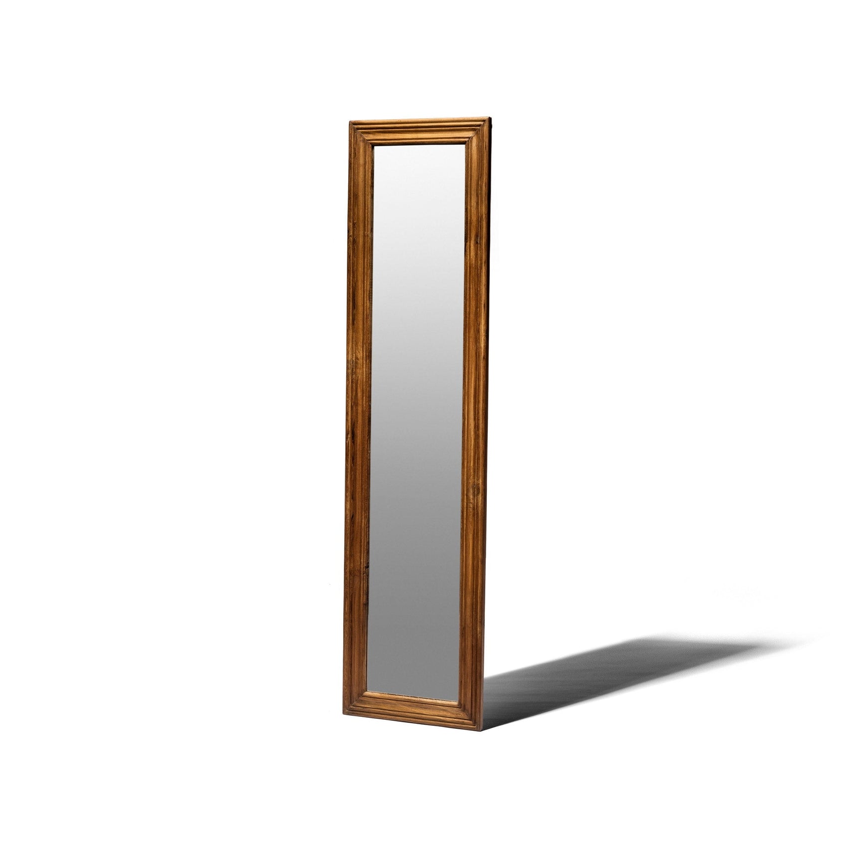 teak wood figure mirror 1
