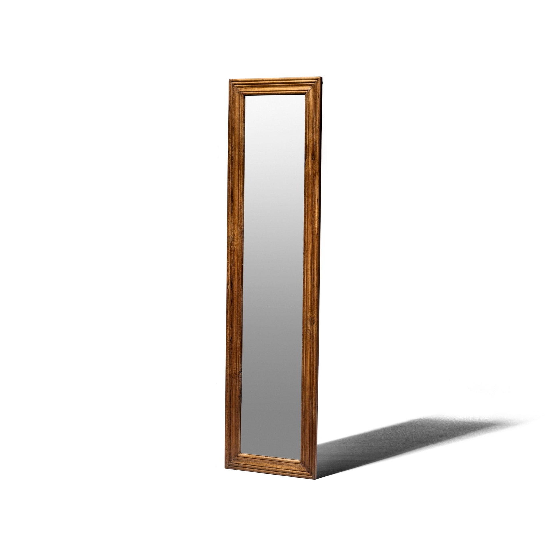 teak wood figure mirror 1