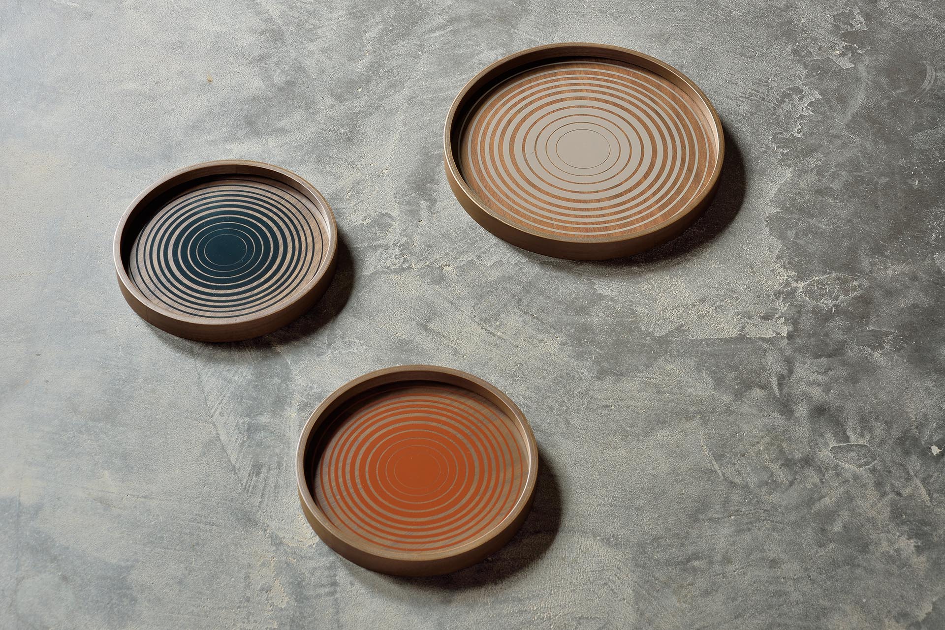 Pumpkin Circles Glass Valet Tray