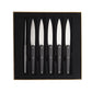 Mirror Mirage Gift Box Set of 6 Steak Knives in Anthracite by Degrenne Paris