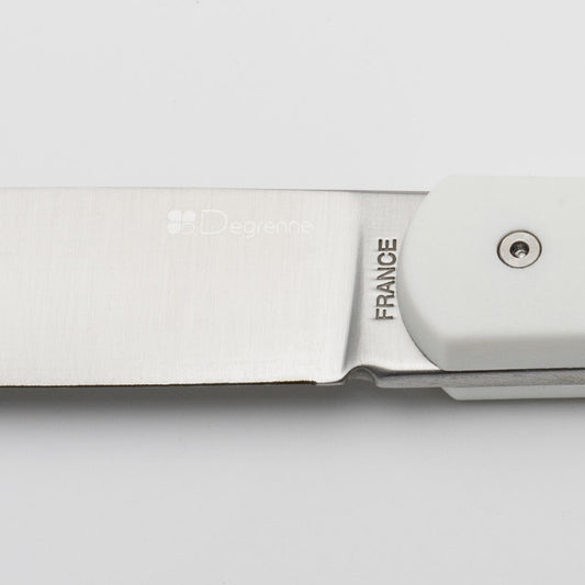 Mirror Mirage Gift Box of 6 Table Steak Knives in White by Degrenne Paris