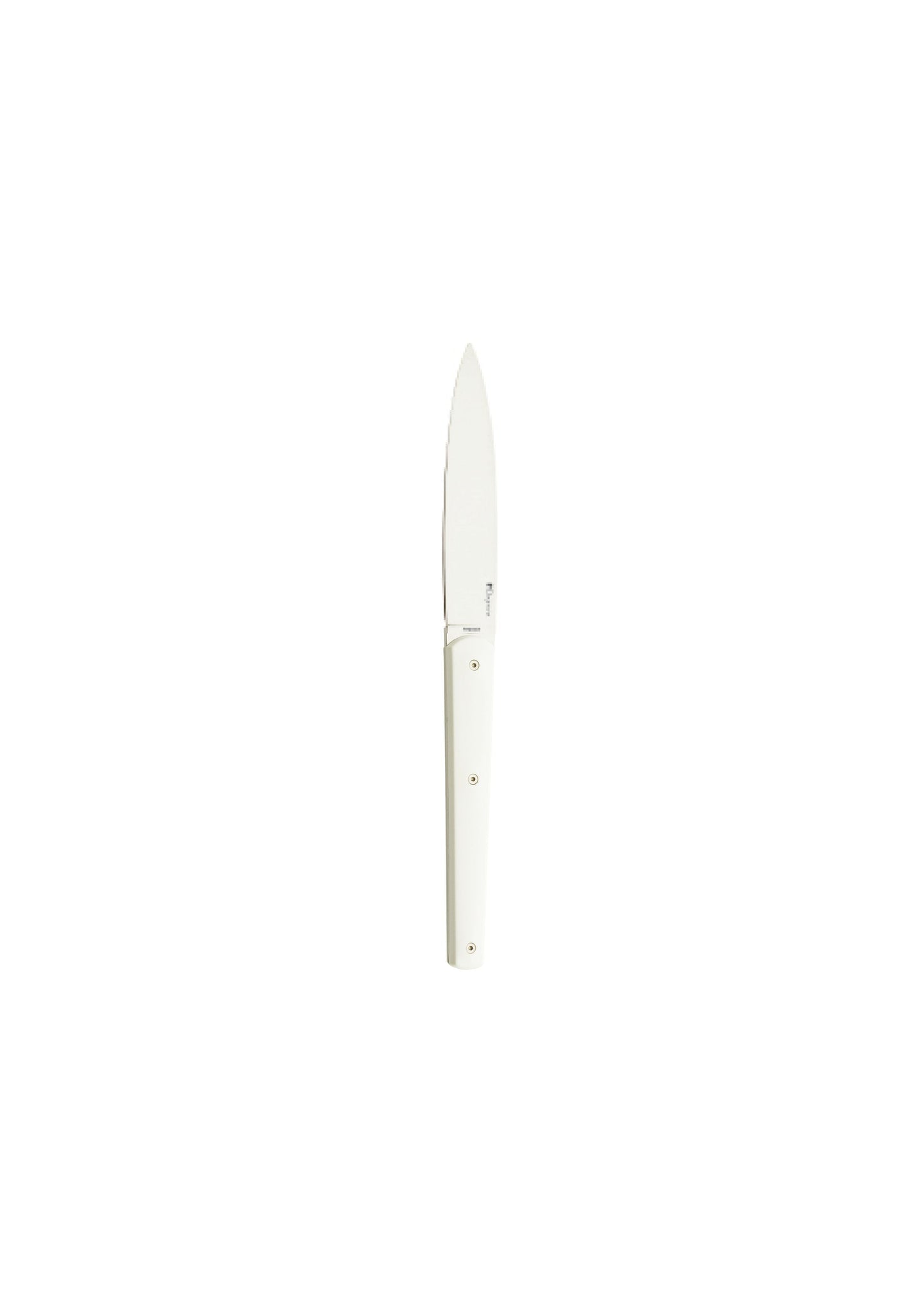 Mirror Mirage Gift Box of 6 Table Steak Knives in White by Degrenne Paris