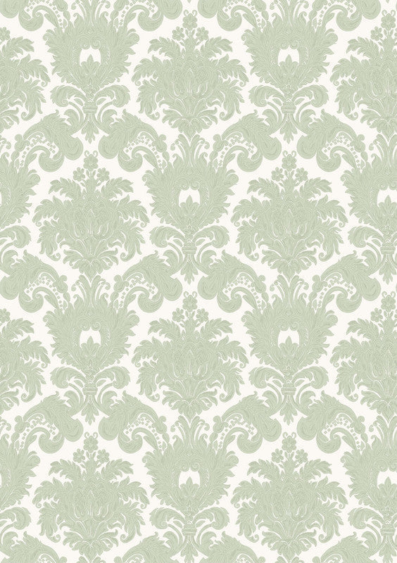 Damasco Wallpaper in Medium Blue