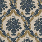 Damasco Wallpaper in Blue/Beige