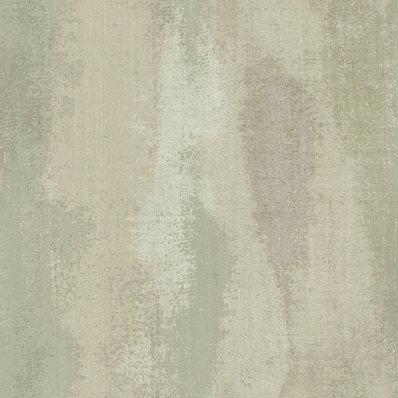 Sample Italian Style Plain Texture Wallpaper in Green/Beige