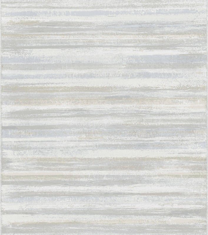Sample Italian Style Stripe Wallpaper in Blue/Beige