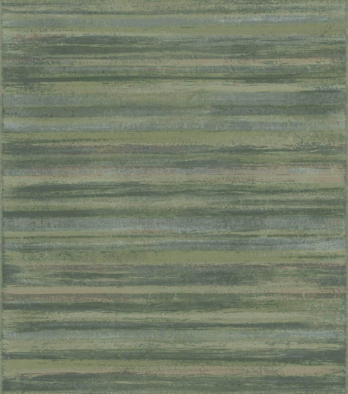 Sample Italian Style Stripe Wallpaper in Greens/Gold