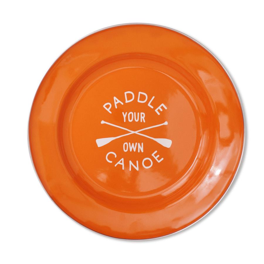 paddle your own canoe enamel plate design by izola 1