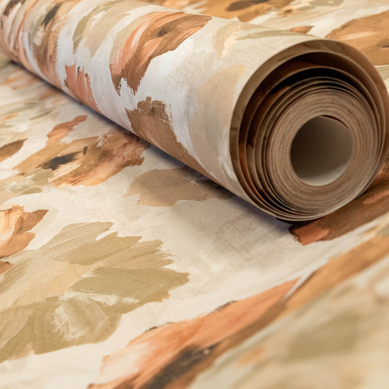 Paeonia Wallpaper in Mandarine Beige