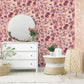 Paeonia Wallpaper in Mulberry Blush