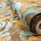 Paeonia Wallpaper in Teal Gold