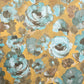 Paeonia Wallpaper in Teal Gold