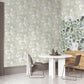 Paeonia Plain Wallpaper in Grey