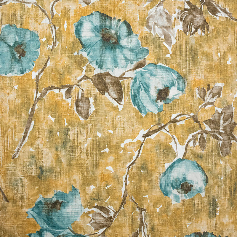 Petunia Wallpaper in Petrol Honey