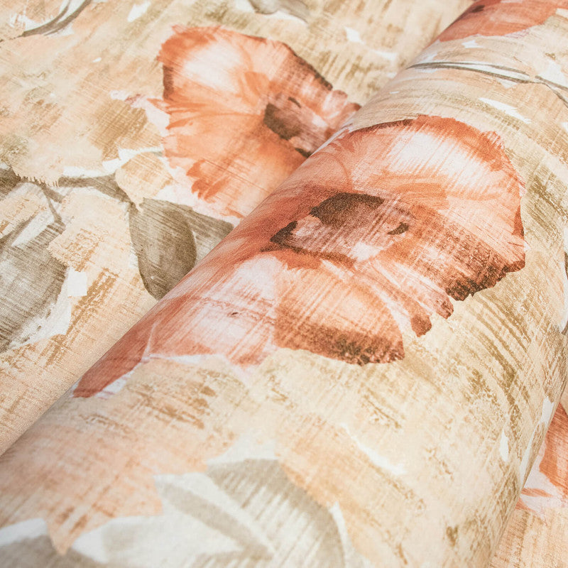 Petunia Wallpaper in Aurora Red Peach