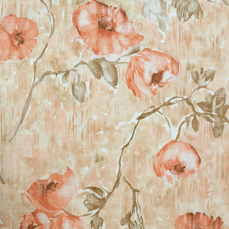 Petunia Wallpaper in Aurora Red Peach