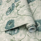 Petunia Wallpaper in Steel Blue Sage