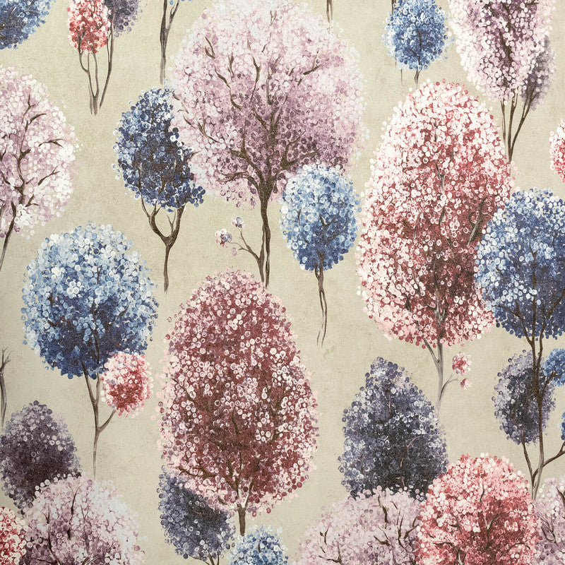 Tilia Wallpaper in Lilac Mud